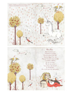 faire-part mariage medieval licorne illustration graphisme eure normandie