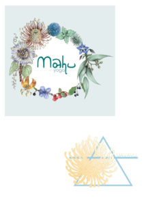 logo yoga professeur graphisme botanique botanical