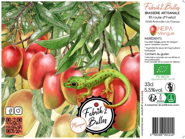 Illustration etiquette biere hiver beer label bottle prestation normandie fabrik2bulles brasserie locale