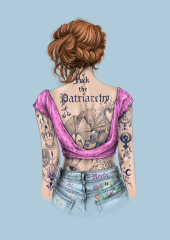 Fuck the patriarchy illustration draw dessin commande feministe