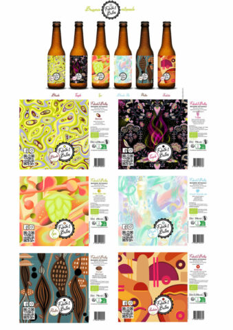 Illustration etiquette biere hiver beer label bottle prestation normandie fabrik2bulles brasserie locale