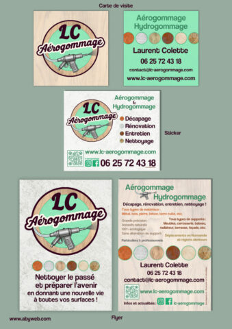 aerogommage carte de visite normandie eure paris logo logotype