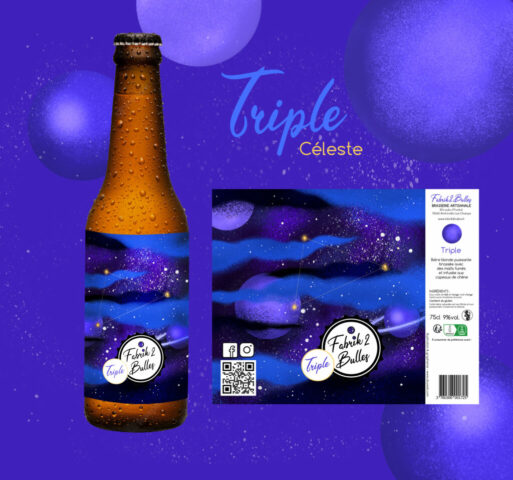 Illustration etiquette biere hiver beer label bottle prestation normandie fabrik2bulles brasserie locale