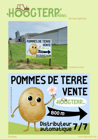 hoogterp agriculteurs leneubourg logo visuel etiquette pomme de terre graphisme prestation