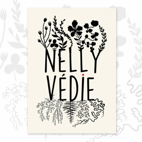 nelly vedie carte de visite logo logotype artiste illustration normandie eure le neubourg la grande echelle