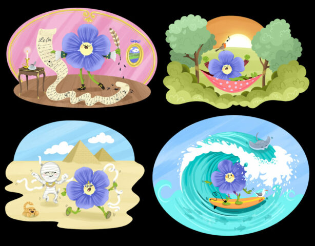 Projet thème Doudeville seine-Maritime enfant illustration fleur normandie producteur capitale